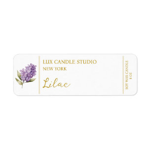Etiqueta Rótulo da Vela Lilac