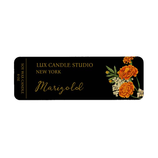 Etiqueta Rótulo da Vela Marigold (Frente)