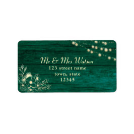 Etiqueta Rótulo das luzes da corda de madeira russa