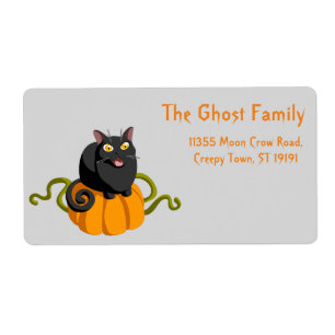 Etiqueta Rótulo de Abóbora Fantasmas Personalizados do Hall