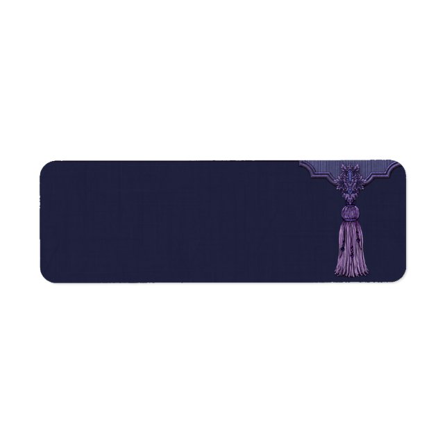 Etiqueta Rótulo de Apelido de Tassel Roxo Pequeno (Frente)