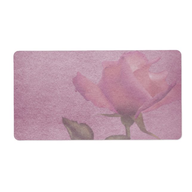 Etiqueta Rótulo de Apotário Rosa Rosa Horizontal (Frente)