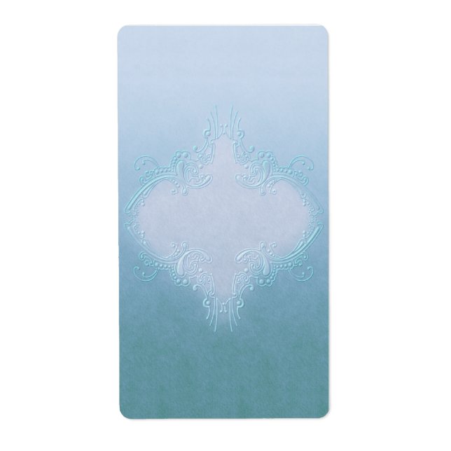 Etiqueta Rótulo de Apotecário Azul bonito (Frente)