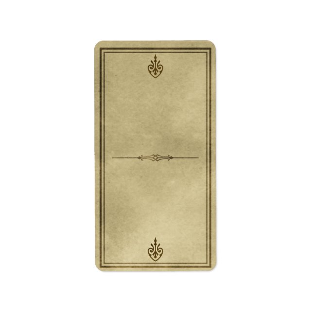 Etiqueta Rótulo de Apotecário de Poções Médias (Frente)