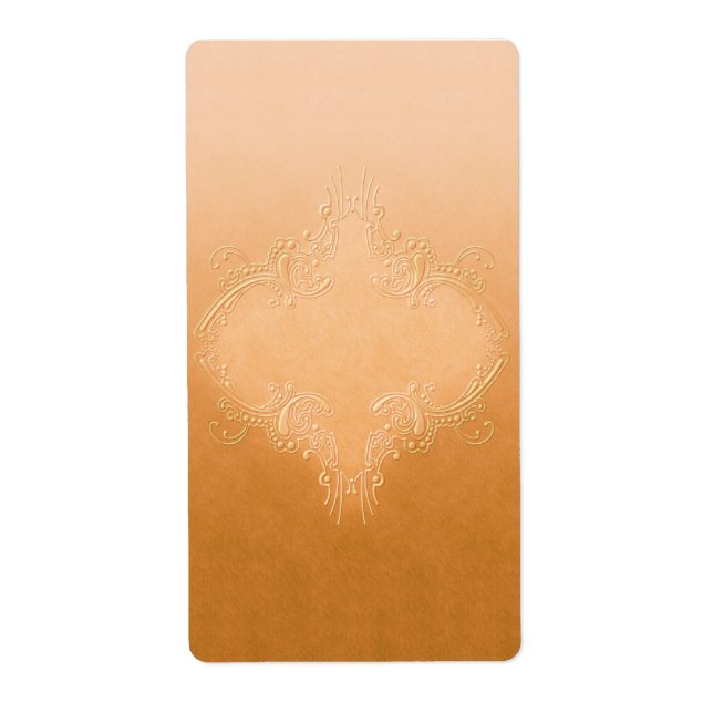 Etiqueta Rótulo de Apotecário Laranja bonito (Frente)