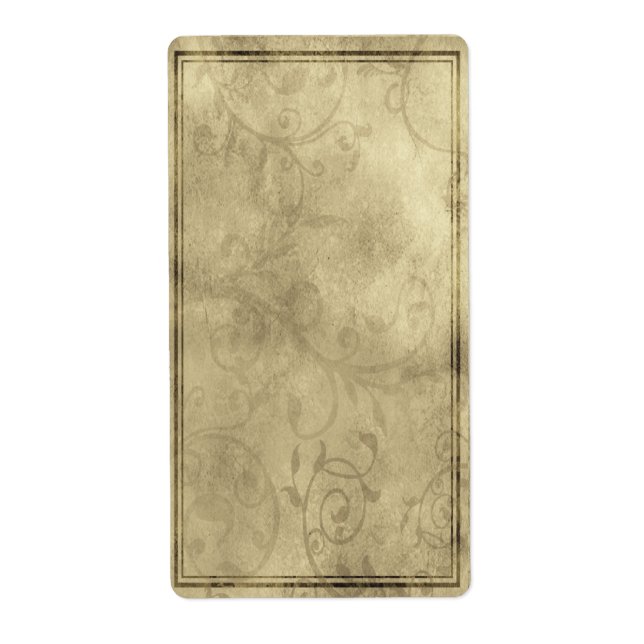 Etiqueta Rótulo de Apothecário Romântico Vertical (Frente)