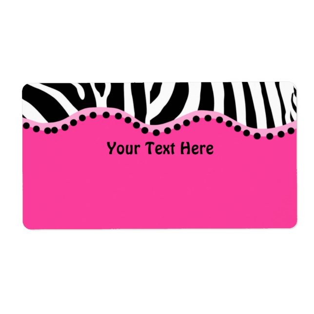 Etiqueta Rótulo de Avery Zebra Funky (Frente)