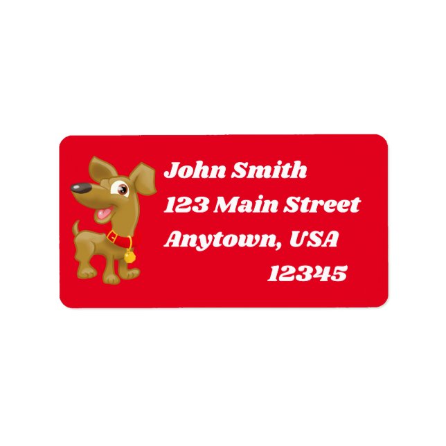 Etiqueta Rótulo de Cachorro (Frente)