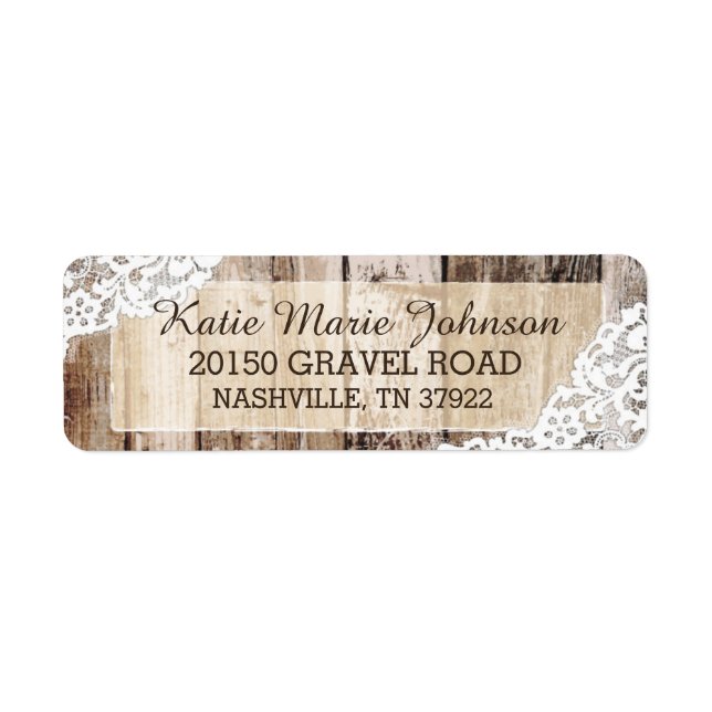 Etiqueta Rótulo de Casamento Ocidental para Madeira Rústica (Frente)