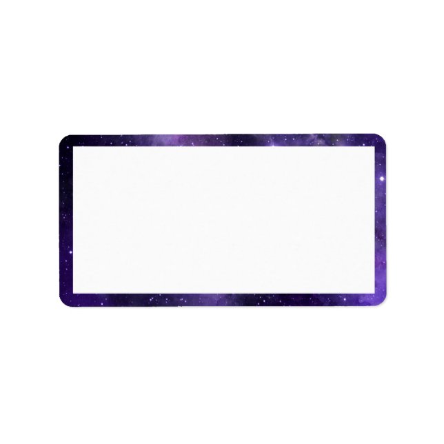 Etiqueta Rótulo de Casamento Roxo do Céu Noturno (Frente)