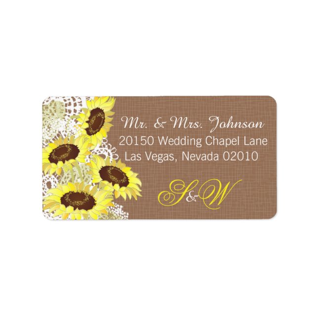 Etiqueta Rótulo de Casamento Rústico de Raça e Raça (Frente)