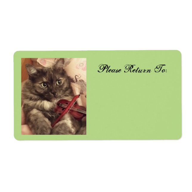 Etiqueta Rótulo de Cat Musical por RoseWrites (Frente)