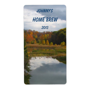 Etiqueta Rótulo de Cerveja do Lago Autumn