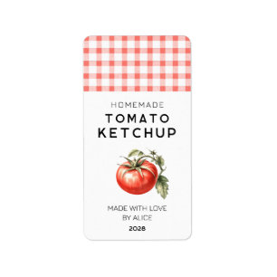 Etiqueta Rótulo de conserva caseira de Ketchup de tomate