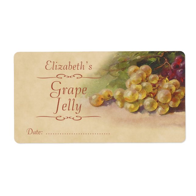 Etiqueta Rótulo de conserva de uva (Frente)