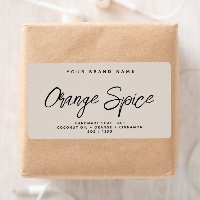 Etiqueta Rótulo de cosmético elegante simples de sabão mode (Insitu)