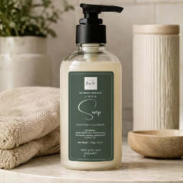 Etiqueta Rótulo de cosméticos caseiros Verde Floresta Verti
