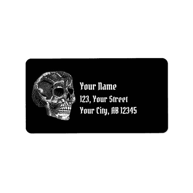 Etiqueta Rótulo de crânio (Frente)