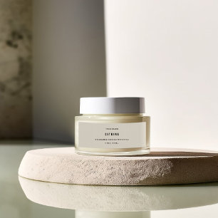 Etiqueta Rótulo de Creme Facial em Pote Fino