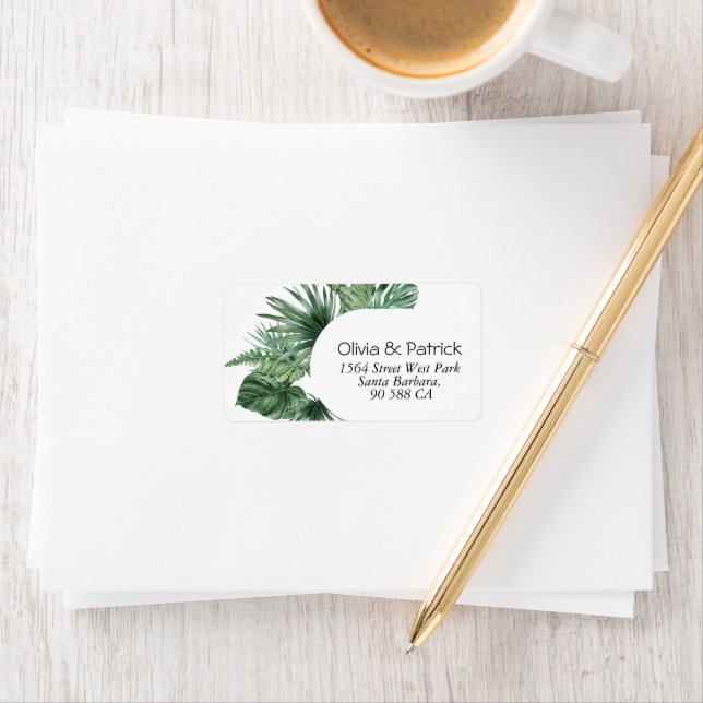 Etiqueta rótulo de design boho aquarela de selva (Insitu)