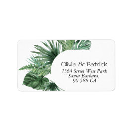 Etiqueta rótulo de design boho aquarela de selva