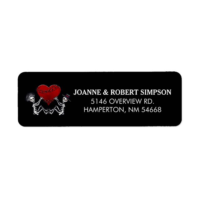 Etiqueta Rótulo de devolução de endereço - Esqueletos segur (Frente)