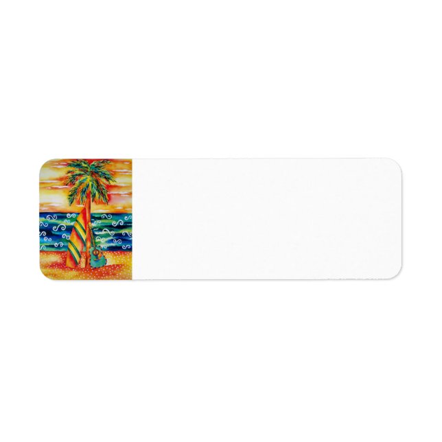 Etiqueta Rótulo de devolução de surfboard e guitarra (Frente)