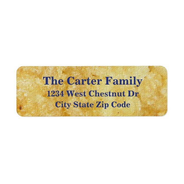 Etiqueta Rótulo de devolução do endereço solar castanho (Frente)