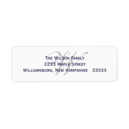 Etiqueta Rótulo de devolução do Monograma