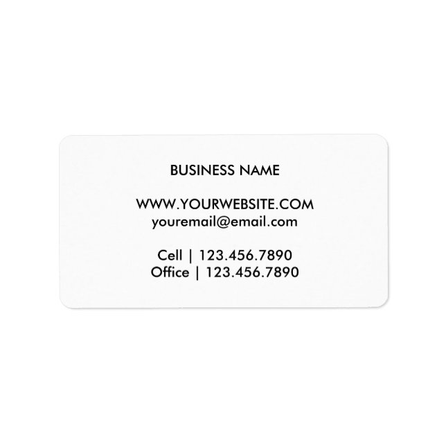 Etiqueta Rótulo de devolução monograma simples (Frente)