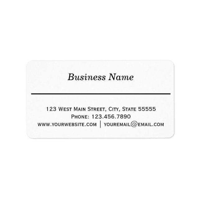 Etiqueta Rótulo de devolução monograma simples (Frente)