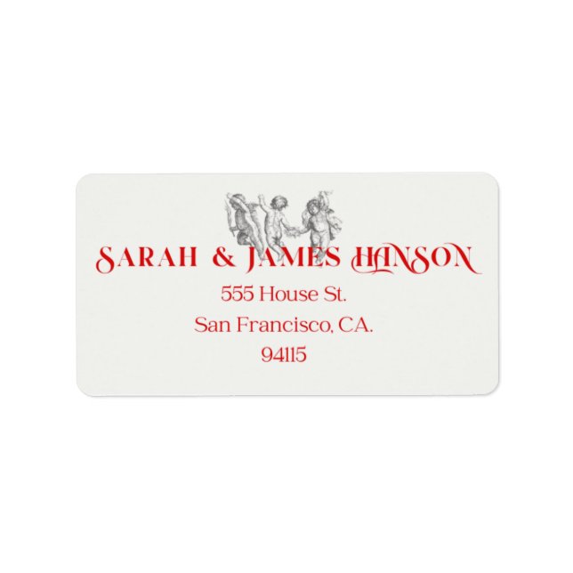 Etiqueta Rótulo de Endereço Cherub (Frente)