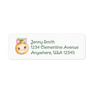 Etiqueta rótulo de Endereço Clementine Cutie