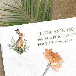 Etiqueta Rótulo de endereço coelho do Chá de fraldas Deligh