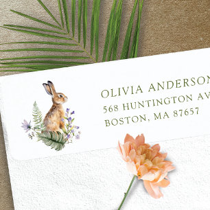 Etiqueta Rótulo de endereço coelho do Chá de fraldas Deligh