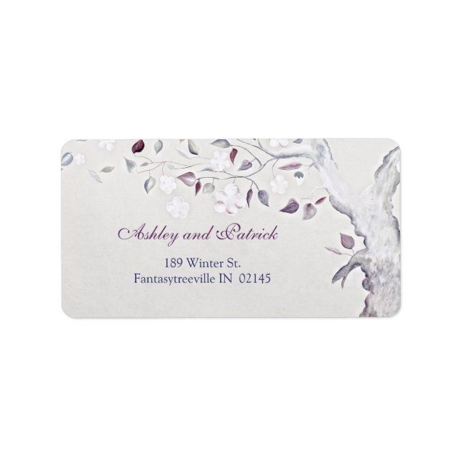 Etiqueta Rótulo de Endereço da Árvore Fantasy (Frente)