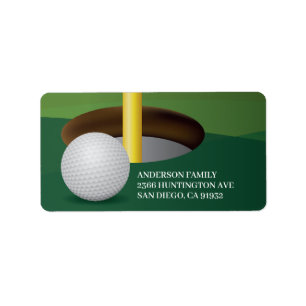 Etiqueta Rótulo de Endereço da Bola GOLF