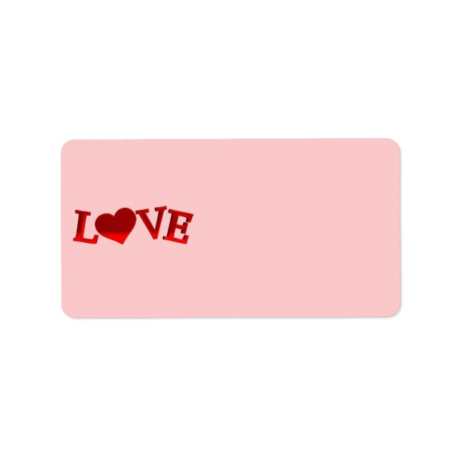 Etiqueta Rótulo de Endereço de Amor (Frente)