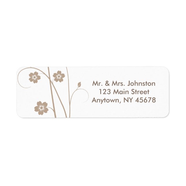 Etiqueta Rótulo de Endereço de Blooms Invertidos (Frente)