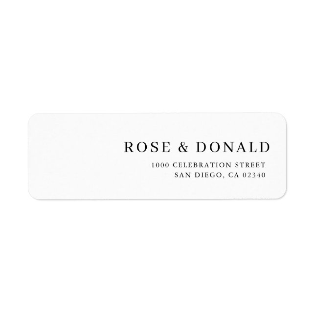 Etiqueta Rótulo de endereço de casamento personalizado mini (Frente)