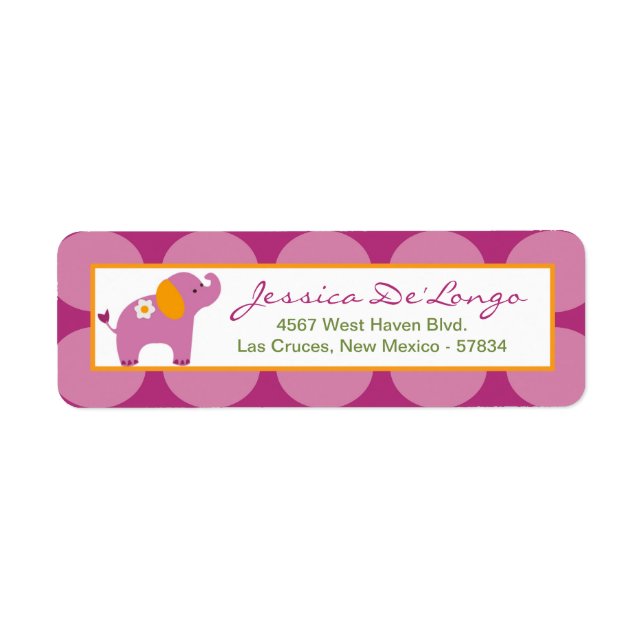 Etiqueta Rótulo de endereço de devolução .75"x2.25" Safari  (Frente)