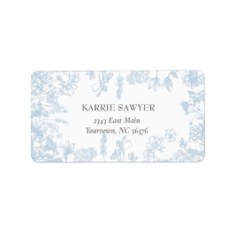 Etiqueta Rótulo de endereço de devolução Blue Chinoiserie