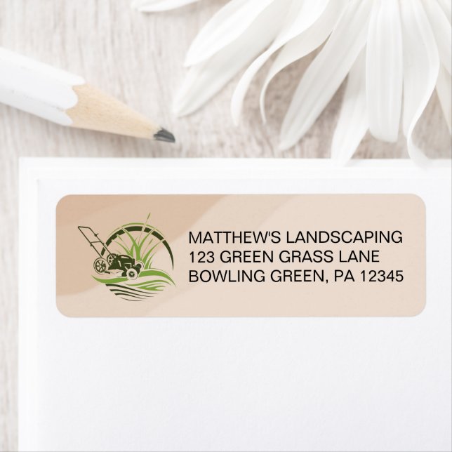Etiqueta Rótulo de Endereço de Devolução Boho Landscaping  (Insitu)
