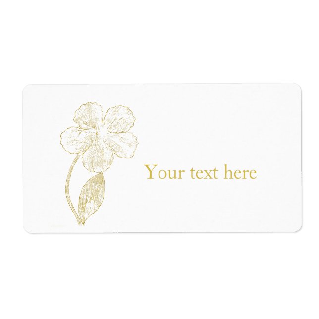 Etiqueta Rótulo de Endereço de Devolução com Desenho Floral (Frente)