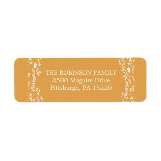 Etiqueta Rótulo de Endereço de Devolução da Folhagem de Wre (Frente)