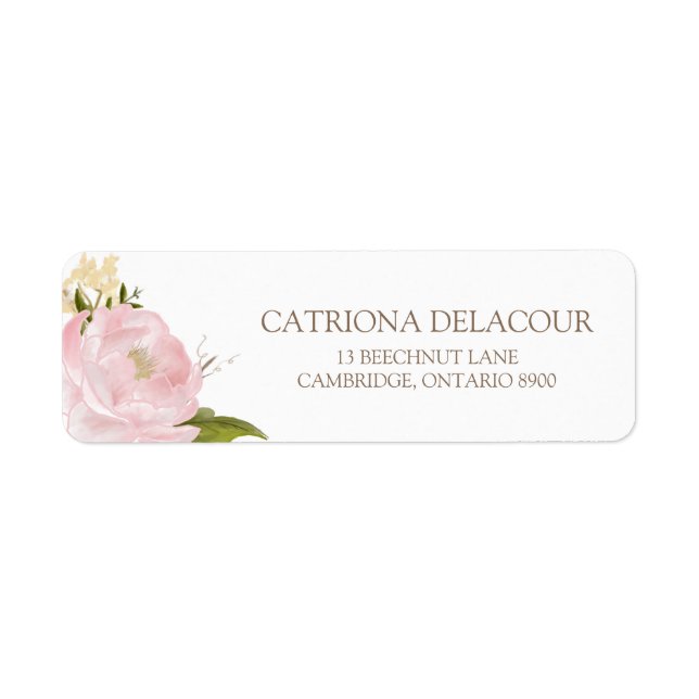 Etiqueta Rótulo de Endereço de Devolução das Flores de Core (Frente)