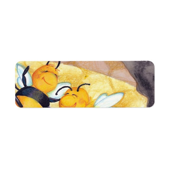 Etiqueta Rótulo de Endereço de Devolução de Abelhas de Mel (Frente)