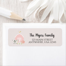 Rótulo de Endereço de Devolução de Aniversário de