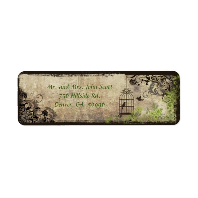 Etiqueta Rótulo de Endereço de Devolução de Invólucro de Ca (Frente)