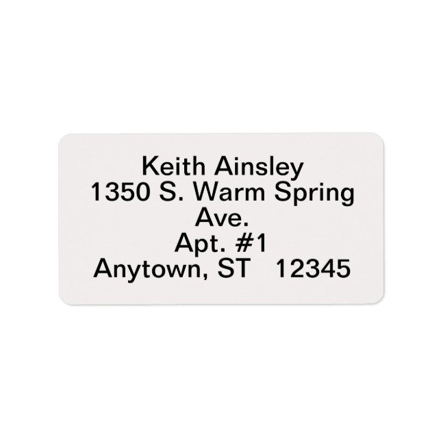 Etiqueta Rótulo de Endereço de Devolução de Linha Branco Ab (Frente)